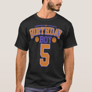 Camiseta Baloncestista de 5 años Fiesta de Cumpleaños Bo