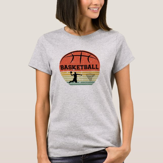 Camiseta Baloncestista slam dunk vintage retro sunset (Anverso)
