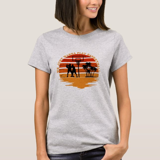 Camiseta Baloncestistas estilo vintage retro sunset (Anverso)
