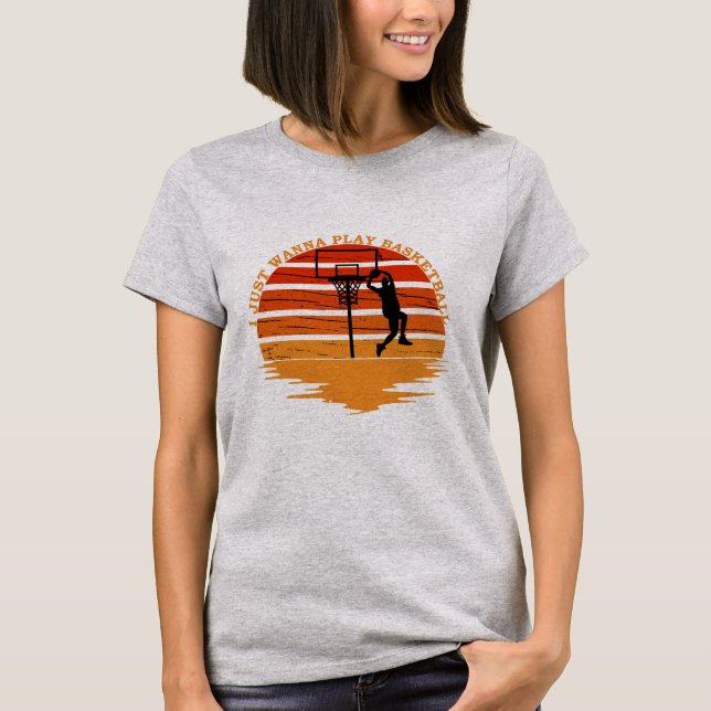 Camiseta Baloncestistas estilo vintage retro sunset (Anverso)