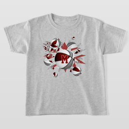 Camiseta Baloncestistas grises y estrellas de los chicas