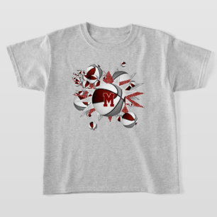 Camiseta Baloncestistas grises y estrellas de los chicas