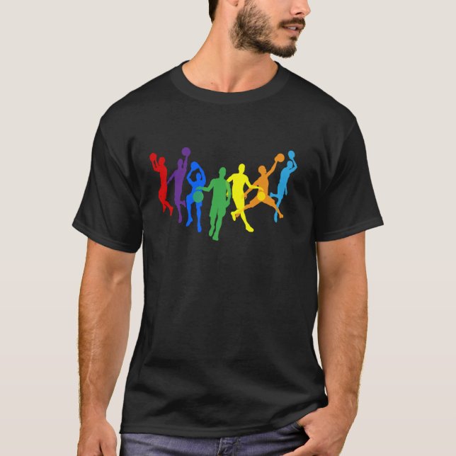 Camiseta Baloncestistas Jugadores de Silhouette (Anverso)
