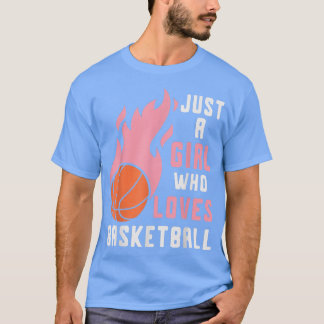 Camiseta Baloncestistas: Las mujeres juegan un Chica a la m