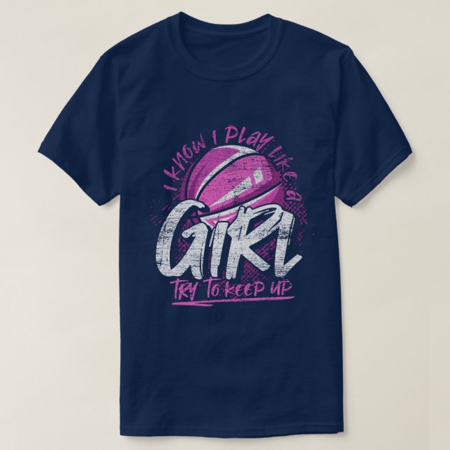 Camiseta Baloncestistas Mujeres Deportivas Chicas divertido (Diseño del anverso)