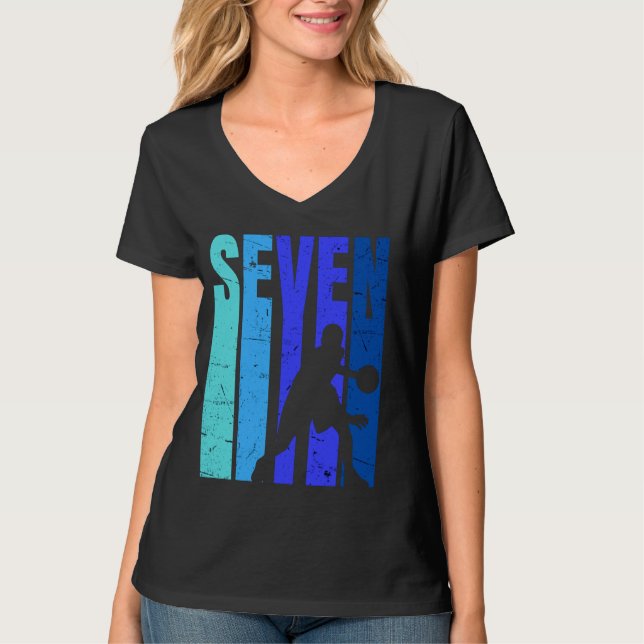 Camiseta Baloncesto 7.º cumpleaños - Basketba de 7 años (Anverso)