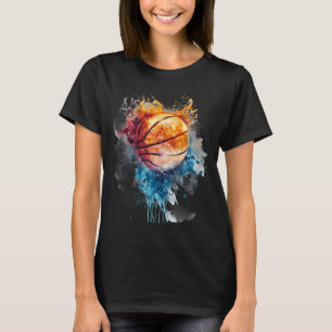 Camiseta Baloncesto acuarela colorido dibujo Baloncesto