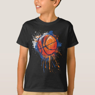 Camiseta Baloncesto acuarela Dibujo Artístico Baloncesto L
