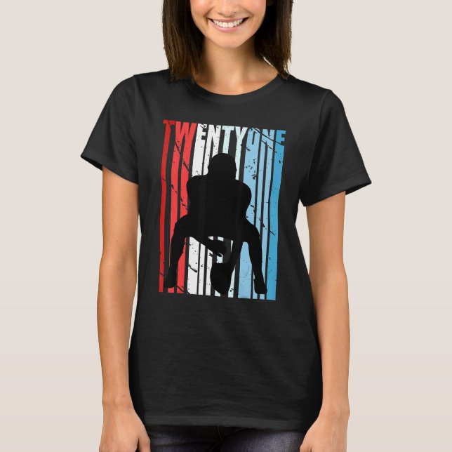 Camiseta Baloncesto Americano 21 cumpleaños Quarterback V (Anverso)