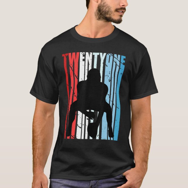 Camiseta Baloncesto Americano 21 cumpleaños Quarterback V (Anverso)