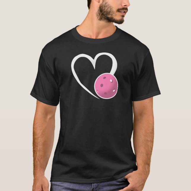 Camiseta Baloncesto Amor Baloncesto rosa pálido del corazón (Anverso)