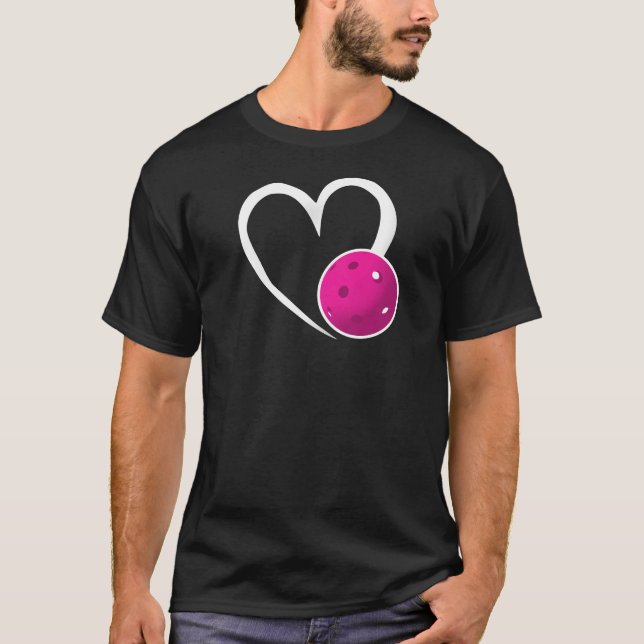 Camiseta Baloncesto Amor Corazón Blanco Purple Pickleball (Anverso)