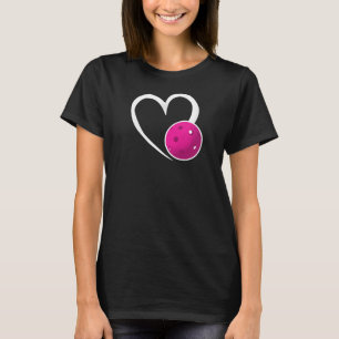Camiseta Baloncesto Amor Corazón Blanco Purple Pickleball