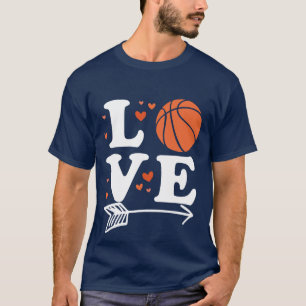 Camiseta Baloncesto Amor Ropa Hombres Mujeres Niños Chicas