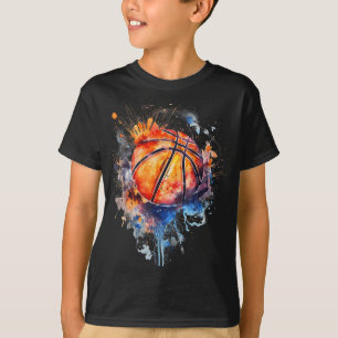 Camiseta Baloncesto arte Baloncesto Hoop Colorful Water