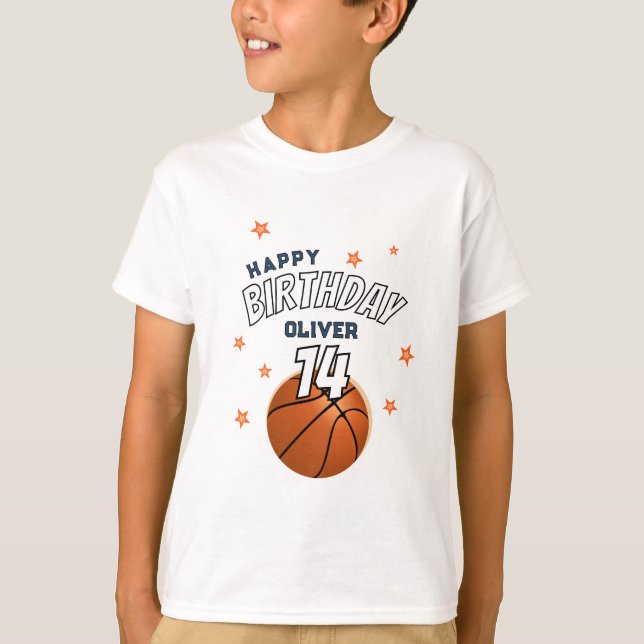 Camiseta Baloncesto Ball Sports Happy Birday Boy (Anverso)