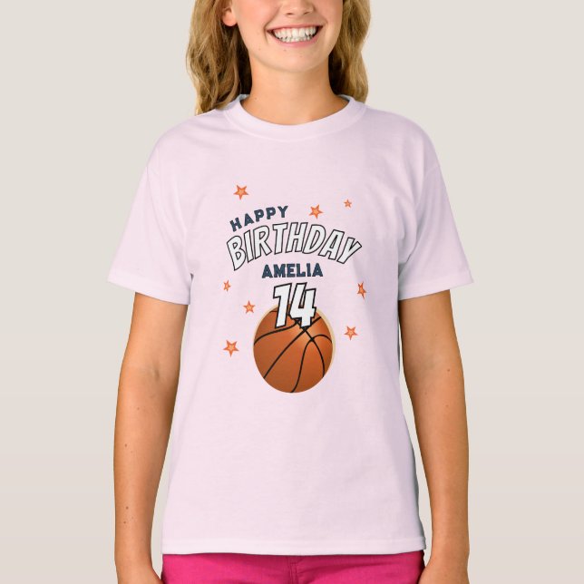 Camiseta Baloncesto Ball Sports Happy Birday Chica (Anverso)