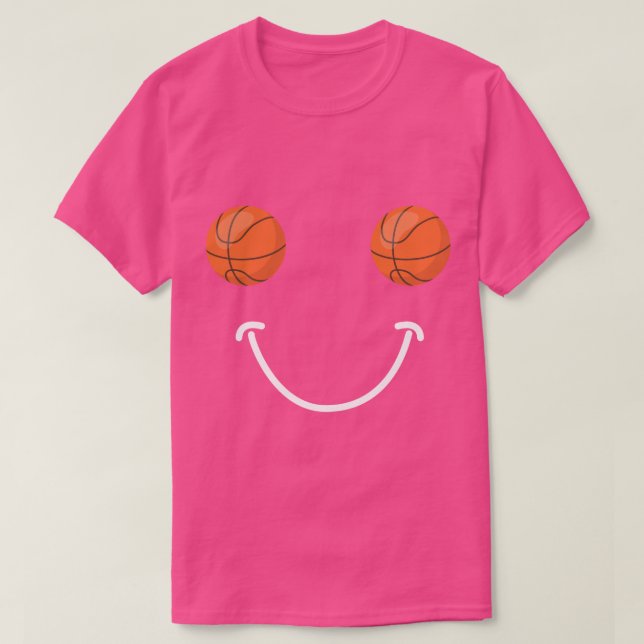 Camiseta Baloncesto Baloncesto Face Feliz (Diseño del anverso)