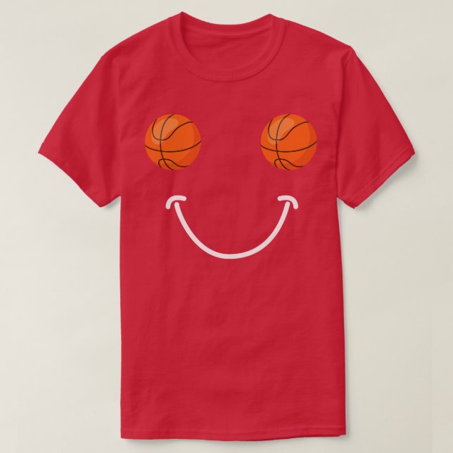 Camiseta Baloncesto Baloncesto Face Feliz (Diseño del anverso)