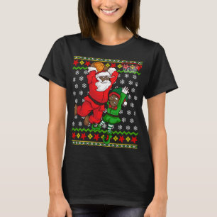 Camiseta Baloncesto Black African American Santa Claus Dunk
