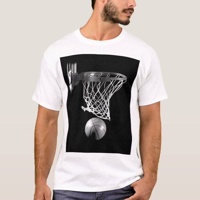 Camiseta Baloncesto blanco y negro (Anverso)