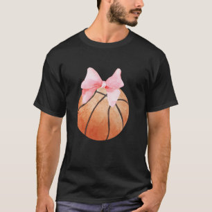 Camiseta Baloncesto Bow Rosa Coquette Preppy Juego Estético