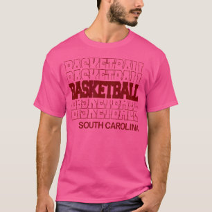 Camiseta Baloncesto Carolina Del Sur En Letra Moderna Apta