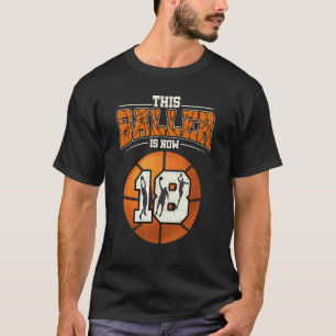 Camiseta Baloncesto Chica de cumpleaños 18 años Bball O