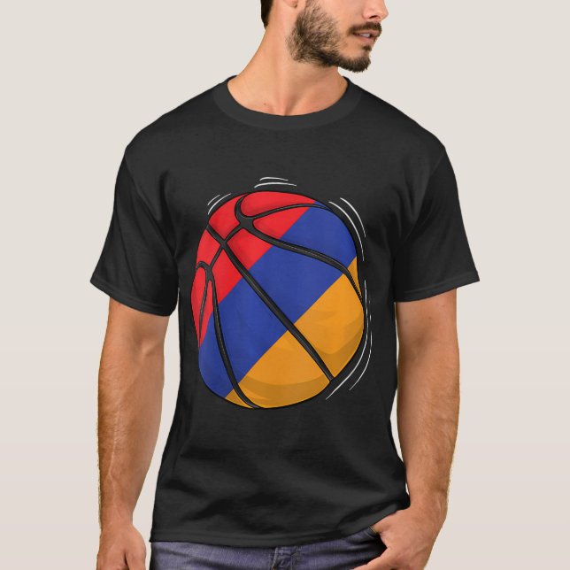 Camiseta Baloncesto Con Bandera De Armenia (Anverso)