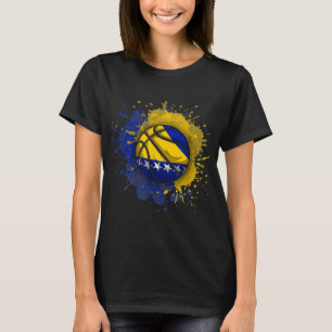 Camiseta Baloncesto Con Bandera De Bosnia Y Herzegovina