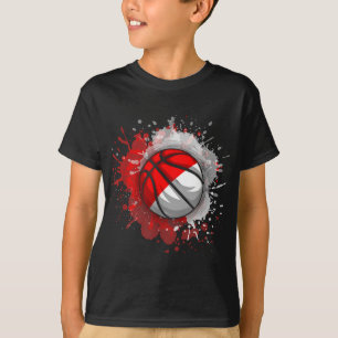 Camiseta Baloncesto con bandera de Indonesia