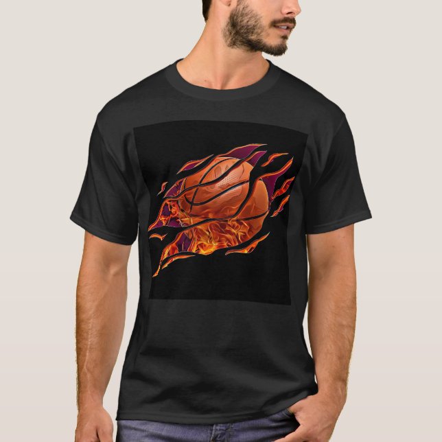 Camiseta Baloncesto con llamas (Anverso)