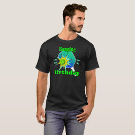 Camiseta Baloncesto Cumpleaños Blue Green Paddle Ball Banca