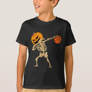 Camiseta Baloncesto Dabbing Skeleton Halloween Bas masculin
