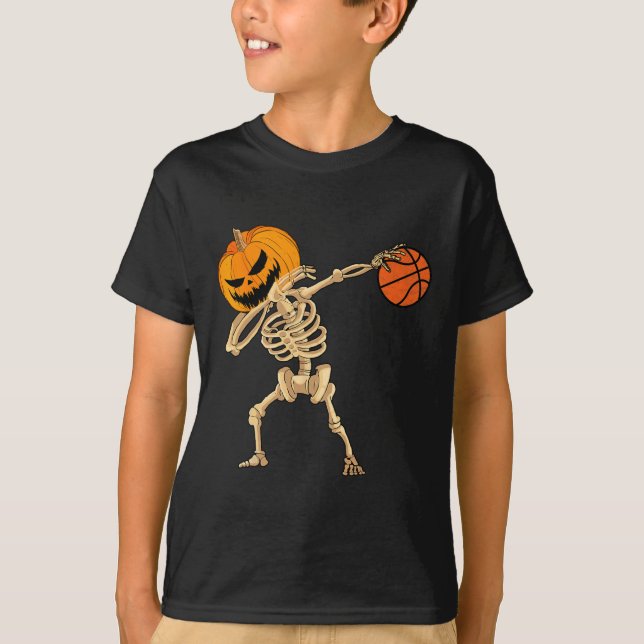 Camiseta Baloncesto Dabbing Skeleton Halloween Bas masculin (Anverso)