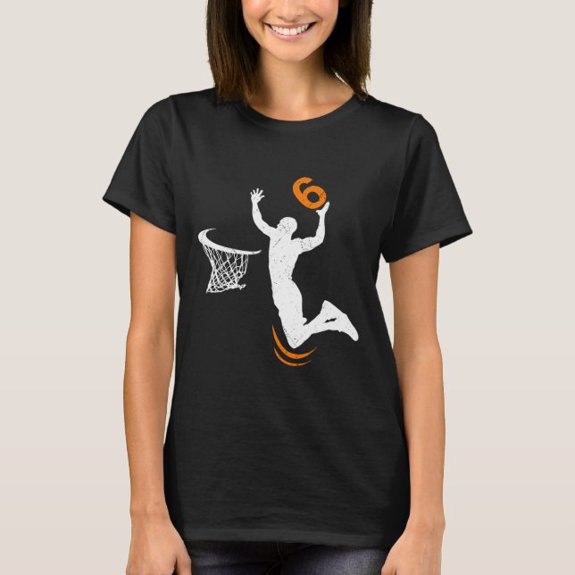 Camiseta Baloncesto de 6 años, zorro, niños de fiesta de cu (Anverso)