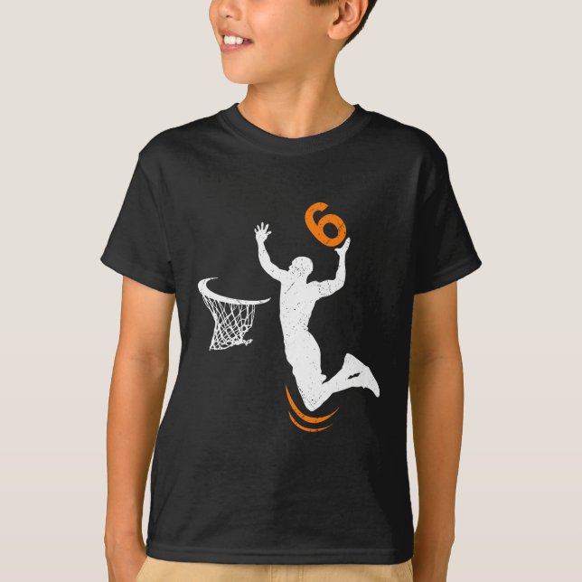 Camiseta Baloncesto de 6 años, zorro, niños de fiesta de cu (Anverso)