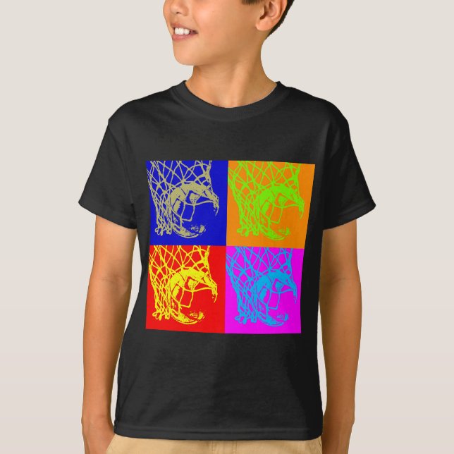 Camiseta Baloncesto de arte pop (Anverso)