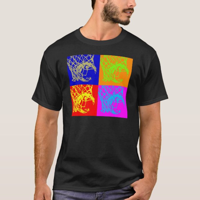 Camiseta Baloncesto de arte pop (Anverso)