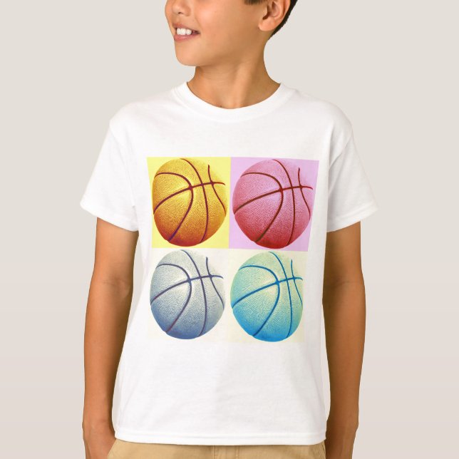 Camiseta Baloncesto de arte pop (Anverso)