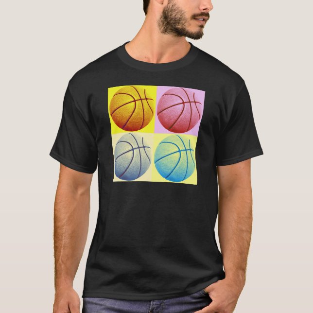 Camiseta Baloncesto de arte pop (Anverso)
