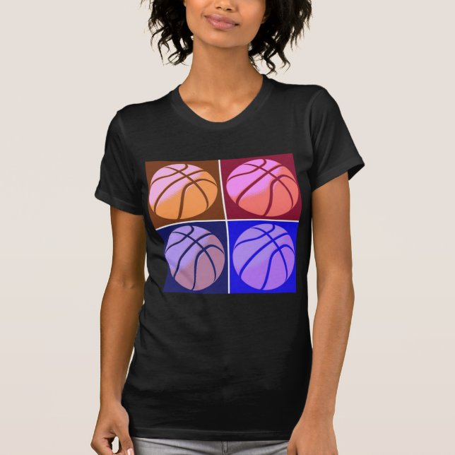 Camiseta Baloncesto de arte pop (Anverso)