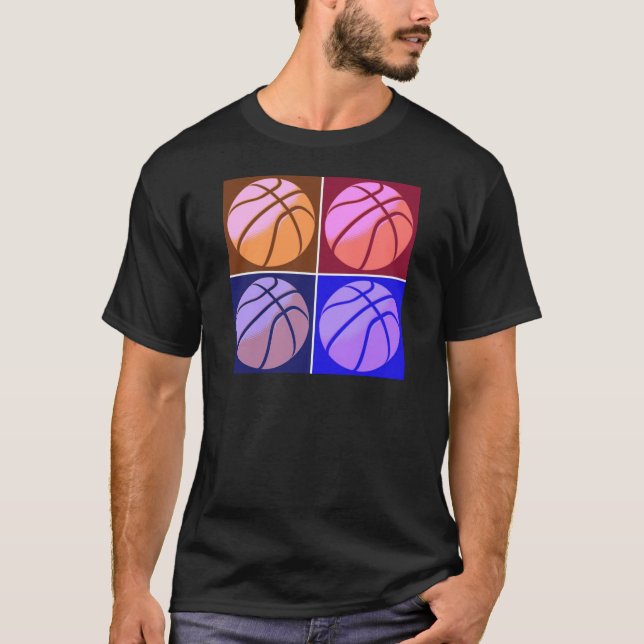 Camiseta Baloncesto de arte pop (Anverso)