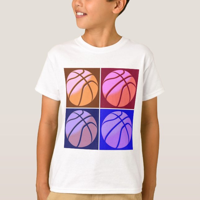 Camiseta Baloncesto de arte pop (Anverso)