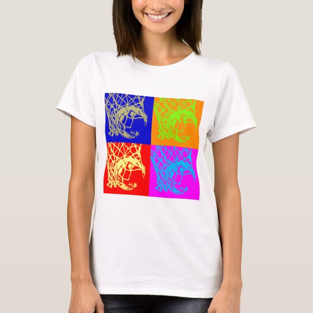 Camiseta Baloncesto de arte pop (Anverso)