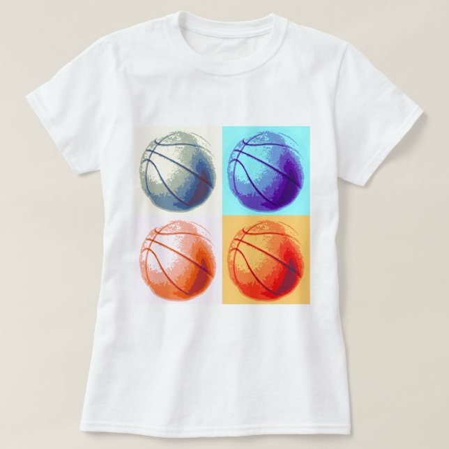 Camiseta Baloncesto de arte pop (Diseño del anverso)