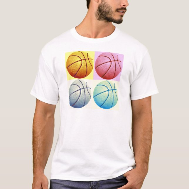 Camiseta Baloncesto de arte pop (Anverso)