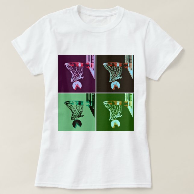 Camiseta Baloncesto de arte pop (Diseño del anverso)
