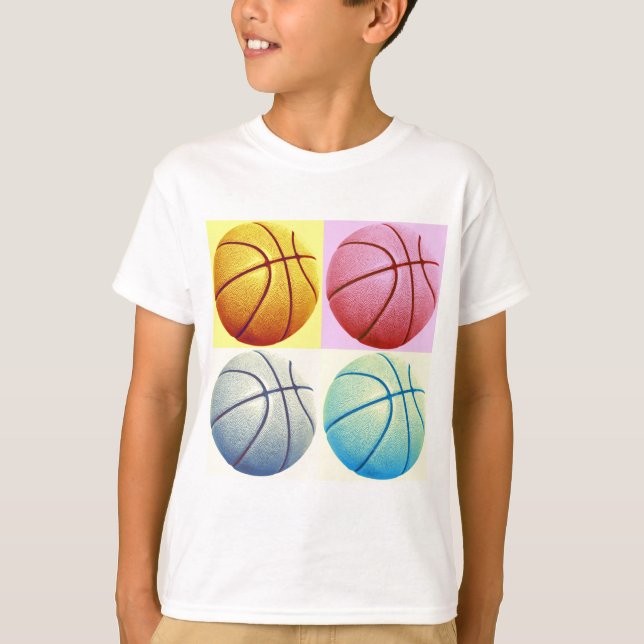 Camiseta Baloncesto de arte pop (Anverso)