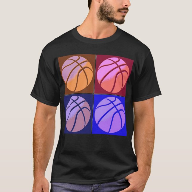 Camiseta Baloncesto de arte pop (Anverso)